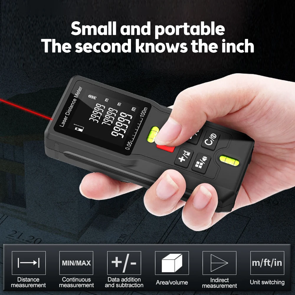 Handheld Laser Profesional Distance Meter Laser Rangefinder Digital Electronic Metro Measures Electronic Ruler 40/60//80/100M