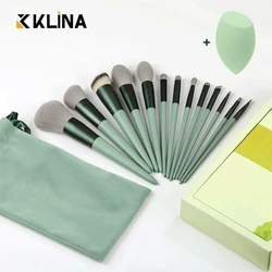 KLINA Makeup Brushes Sponge Set Make Up for Women Cosmetic Goat Hair Tool Professional Eye Shadow Foundation Blush Blender Egg