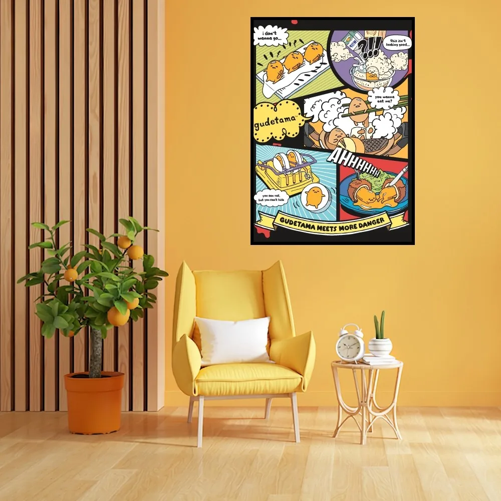 Funny Cute Gudetama Poster Prints Wall Painting Bedroom Living Room Decoration Office Home