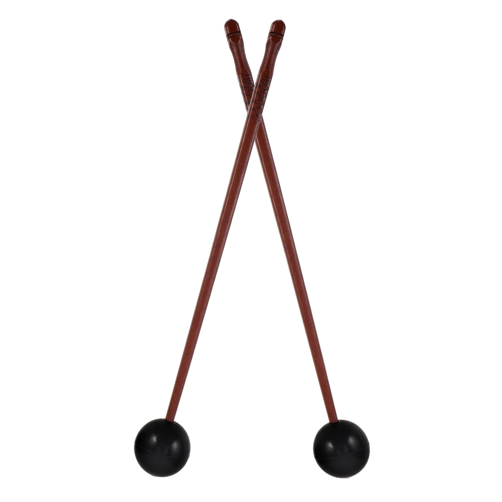 

2 Pcs Wooden Tongue Drumstick Glockenspiel Mallets Rubber Percussion Xylophone Child