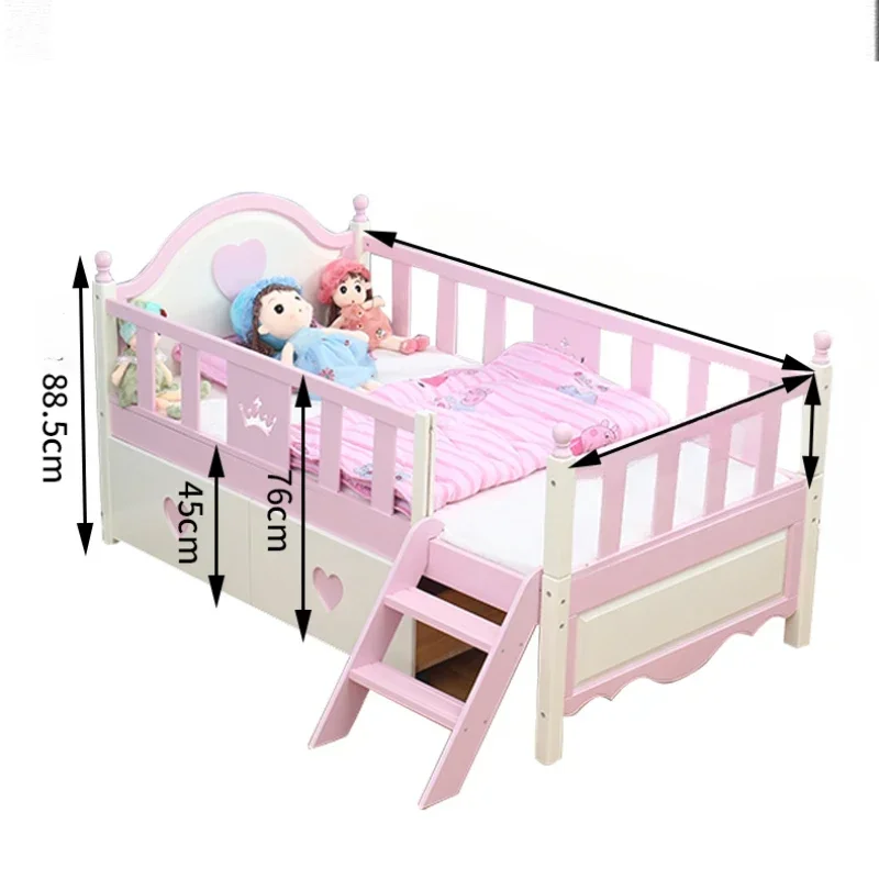 Design Loft Children Beds Toddler Luxury Solid Wood Modern Children Beds Princess House Mueble Infantil Bedroom Furniture SR50CB