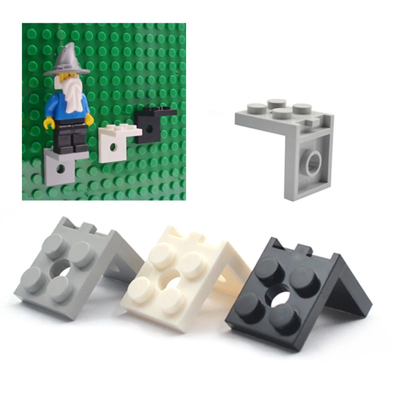 50PCS 2X2 Dots Figures Stand Base Plate Holder Wall Display DIY MOC Showcase Bracket Building Blocks Parts Number 3956 Kids Toys