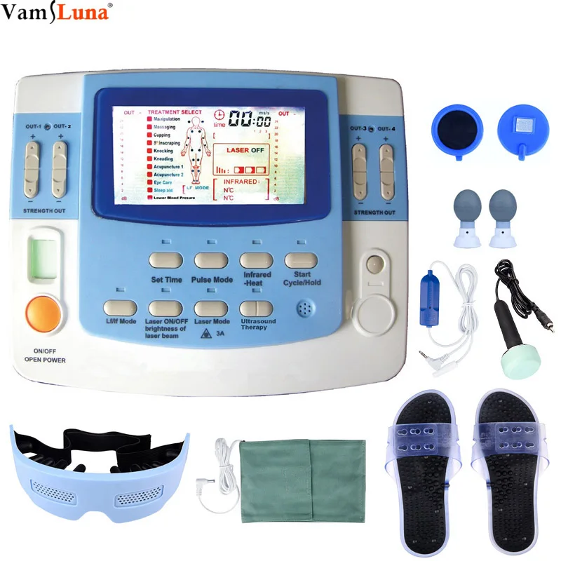 

Pulsed Electromagnetic Ultrasound Therapy Machine With Tens & Ems Physiotherapy Equipment 7 Channels With Laser Myostimulator