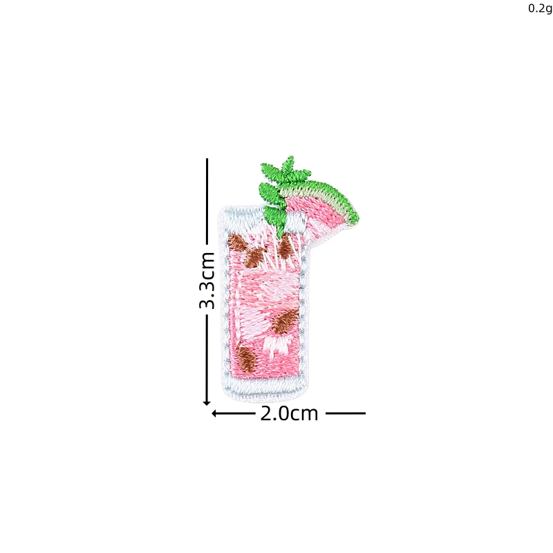 Haftowane naszywki z kreskówek Napoje owocowe Naklejki Śliczne aplikacje na kubki koktajlowe DIY Szycie odzieży Odznaka Logo