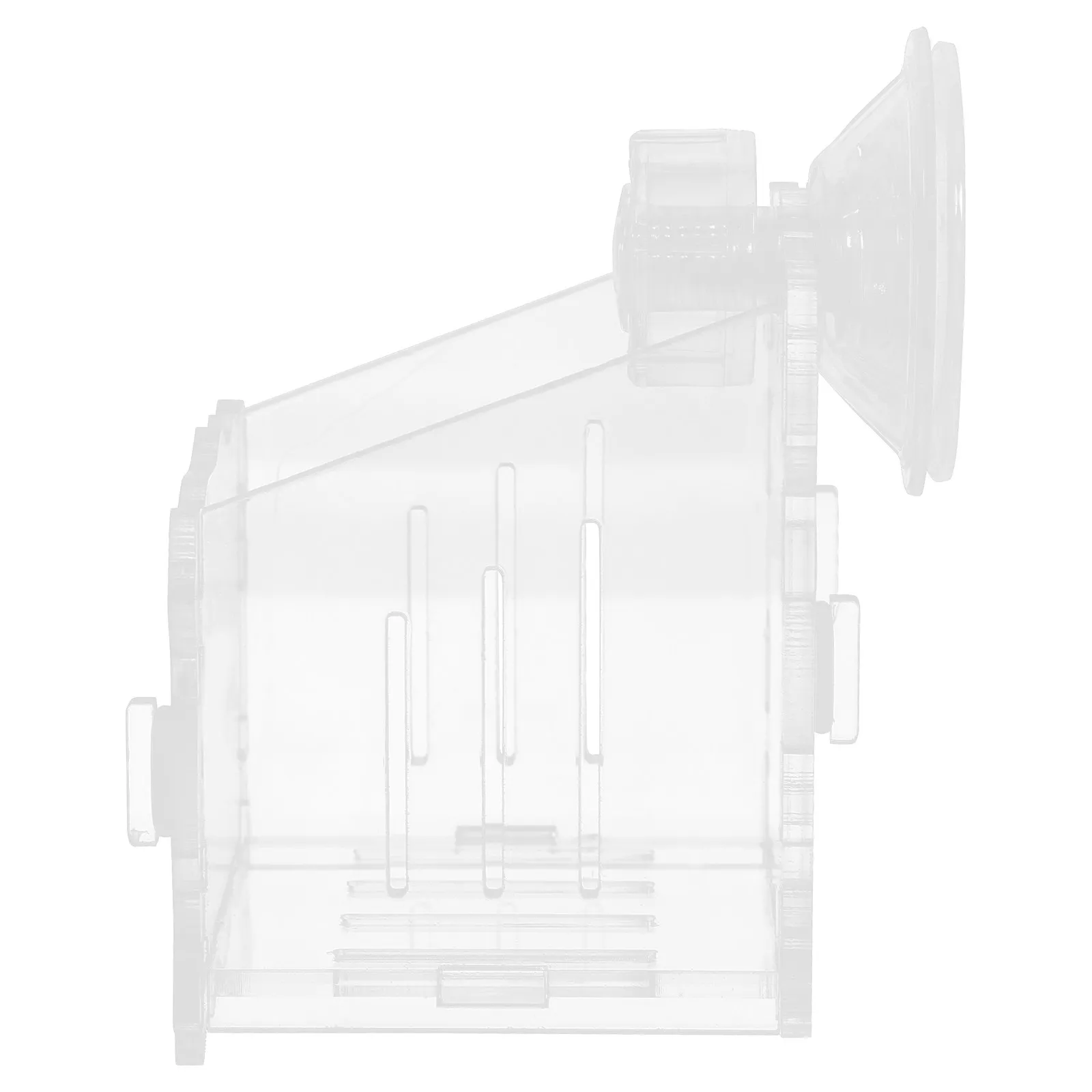 Aquatic Plant Cup Wall Mounted Holder Clear Plastic Aquarium Planter Decor Hanging Fish Tank Plant Basin Freshwater Saltwater