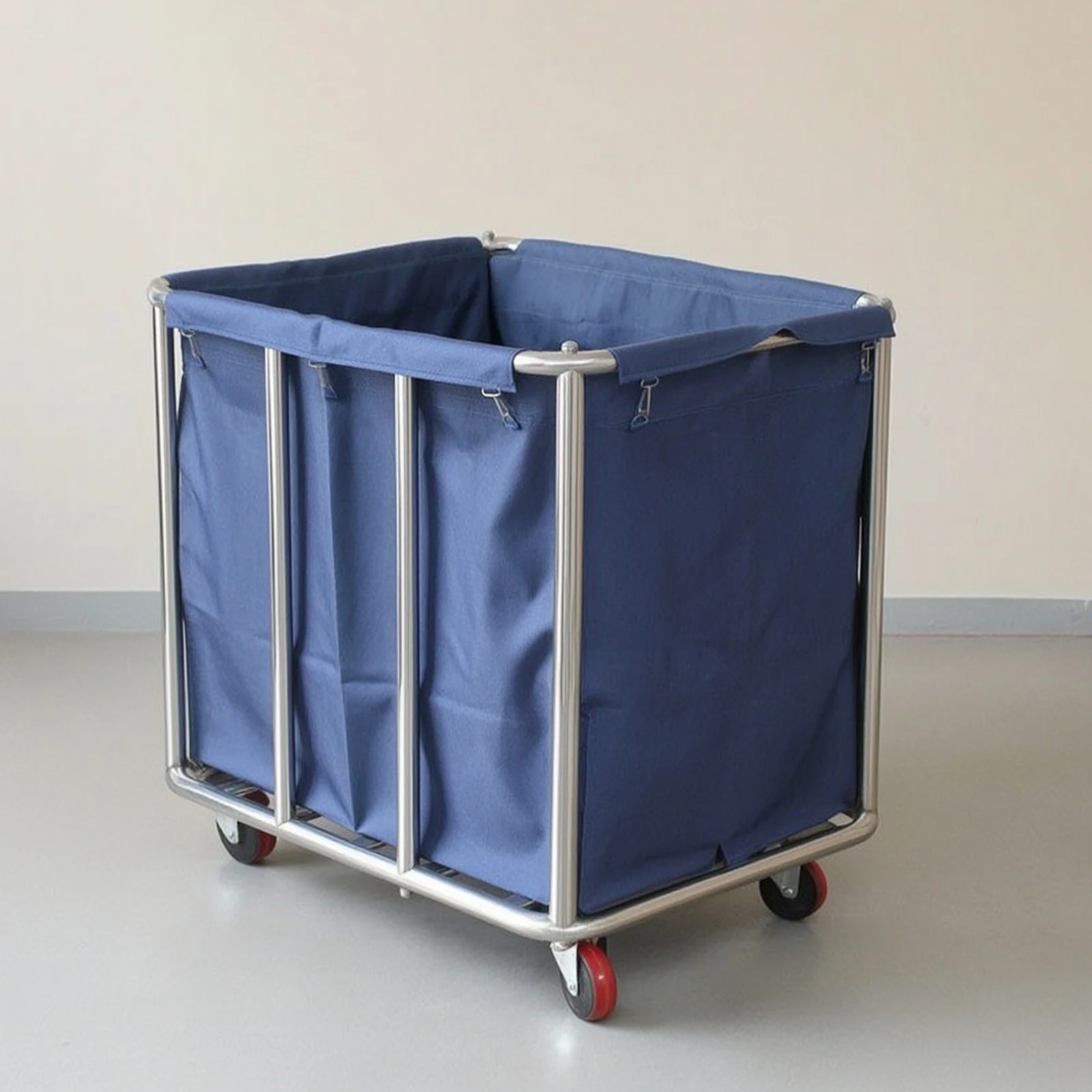 Linen Cart with Wheels Mobile Laundry Cart with Wheels Laundry Trolley with Frame Heavy Duty Silent for Hotel Personnel, Hotels