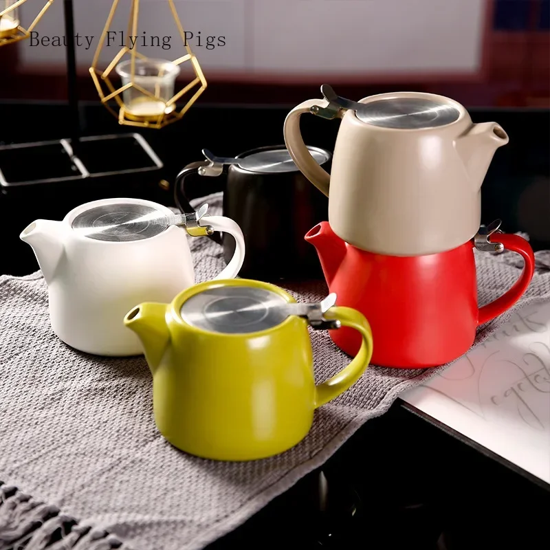 

Ceramic Teapot Ornaments Large Capacity Tea Set Ornaments Afternoon Tea Supplies Living Room Home Decoration Tea Room Decoration