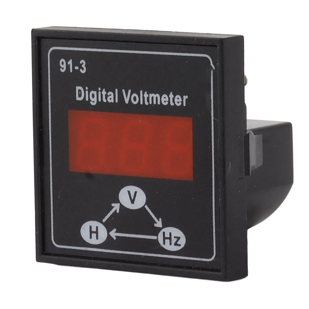 Durable 3 Phase Digital Voltmeter Lightweight 220V 380V S AC Voltage Meter Mini Voltage Meter Generator
