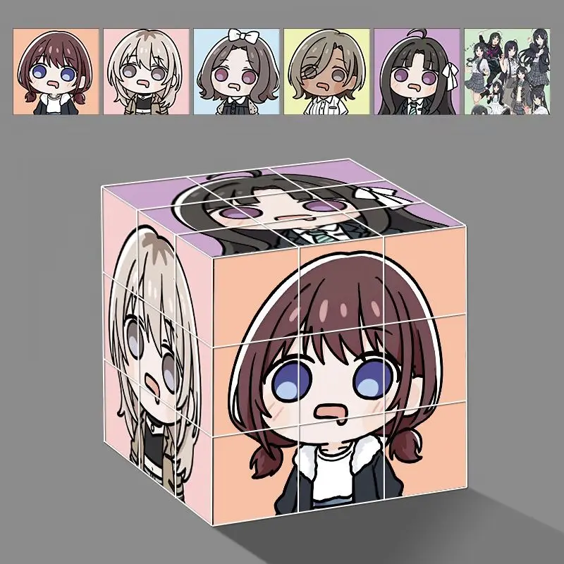 Magic Cube Unzip Anime ‌GIRLS BAND CRY rupa Subaru Anwa  Stress Relief Puzzle Professional Smooth Speed Game Birthday Gifts