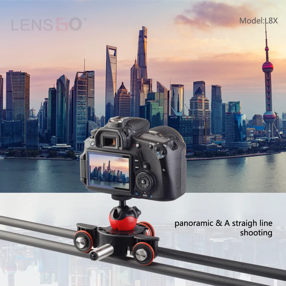 40 سنتيمتر ألياف الكربون DSLR حامل كاميرا متحرك اطلاق النار استقرار السكك الحديدية مع محرك التحكم عن بعد دوللي سيارة شاحنة للتصوير
