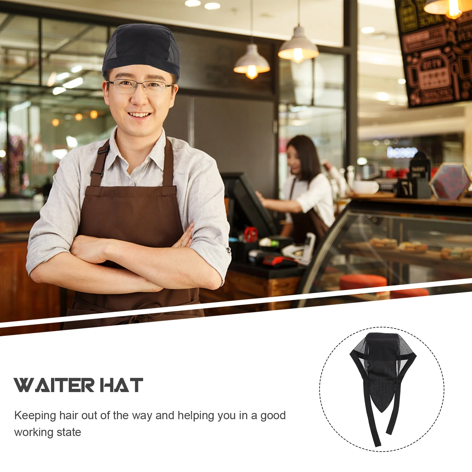 

Adjustable Cotton Kitchen Cooking For Restaurant Turban Chef Hat Catering Hotel Use Cook Uniform Cap Work Hat