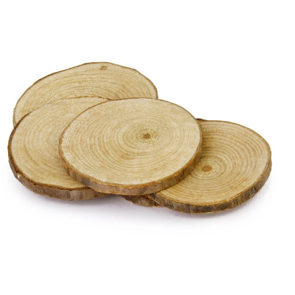 

Wood Slice Discs 5 10 20 30 40 100pcs 1.5-9cm Round Log Circles for DIY Crafts Wedding Centerpieces Nature Decor
