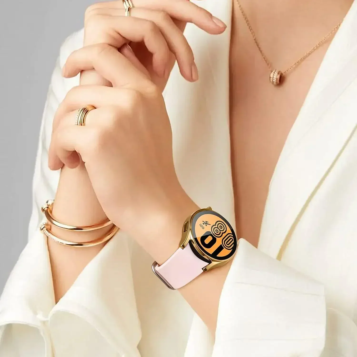 Защитный чехол для Samsung Galaxy Watch 4 5 6 40 мм 44 мм, чехол-бампер из силикона и ТПУ, полная защита экрана, аксессуары