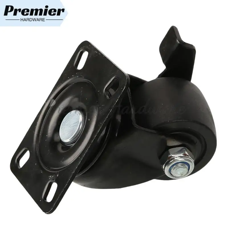 

Сверхмощный 1,5-дюймовый черный поворотный роликовый шкив — колесо с плоским тормозом и стильной золотой конструкцией сверла для мебели и техники