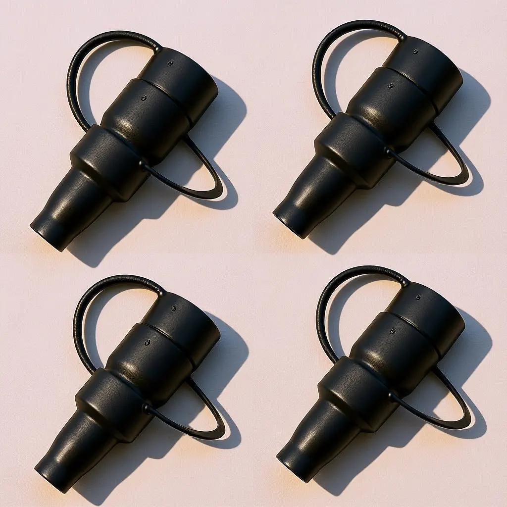 4 cabezales de boquilla de plástico para colchones de aire, accesorios de repuesto para bombas de alta resistencia, conectores robustos para camas inflables, fiables