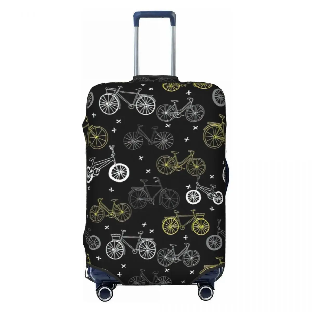 Bicycles Pattern Print Luggage Protective Dust Covers Elastic Waterproof 18-32inch Suitcase Cover Travel Accessories