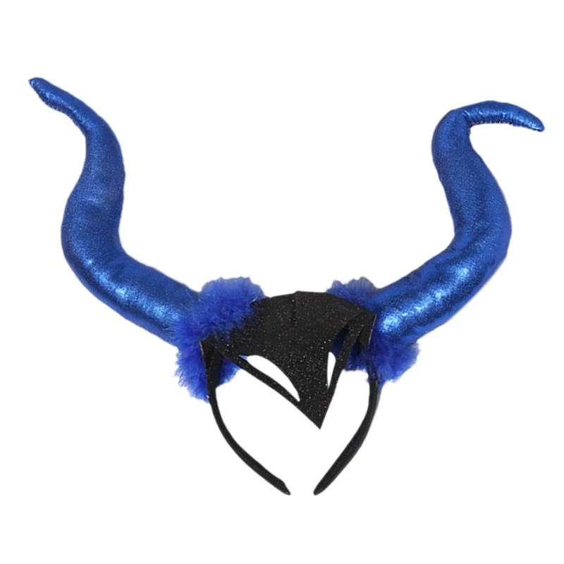 Halloween Evil Horn Headband Cosplay Costume Hairband Festival Party Headgear