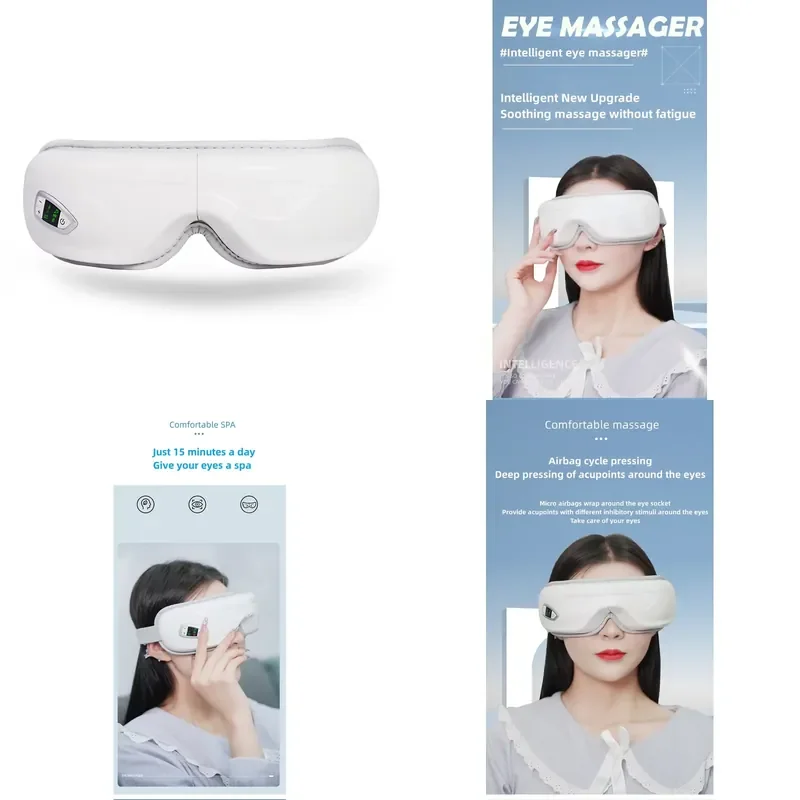Hot Sale Factory Eye Massager with Blue Tooth Wholesale Portable Hot Compress with Music and Blue Tooth Eye Massager