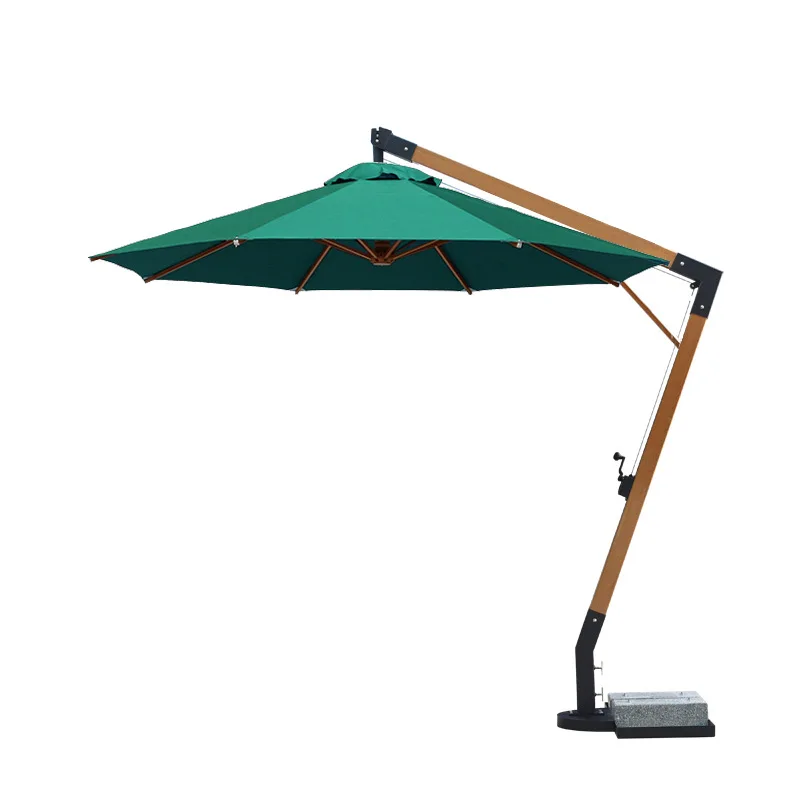 Outdoor Parasol Garden Sun 7-shaped Villa Garden Yard Outdoor Beige Roman