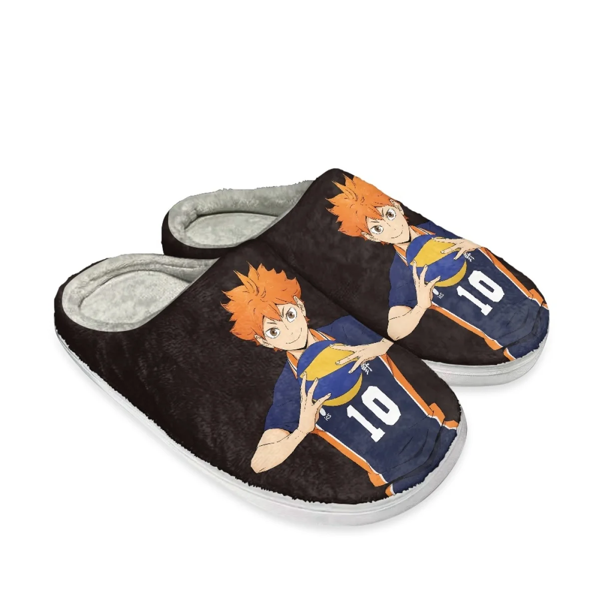 Haikyuu Winter House Warm Cotton Slippers Cartoon Women Men Indoor Bedroom Warm Footwear Dropshipping Non-Slip Couple Home Shoes