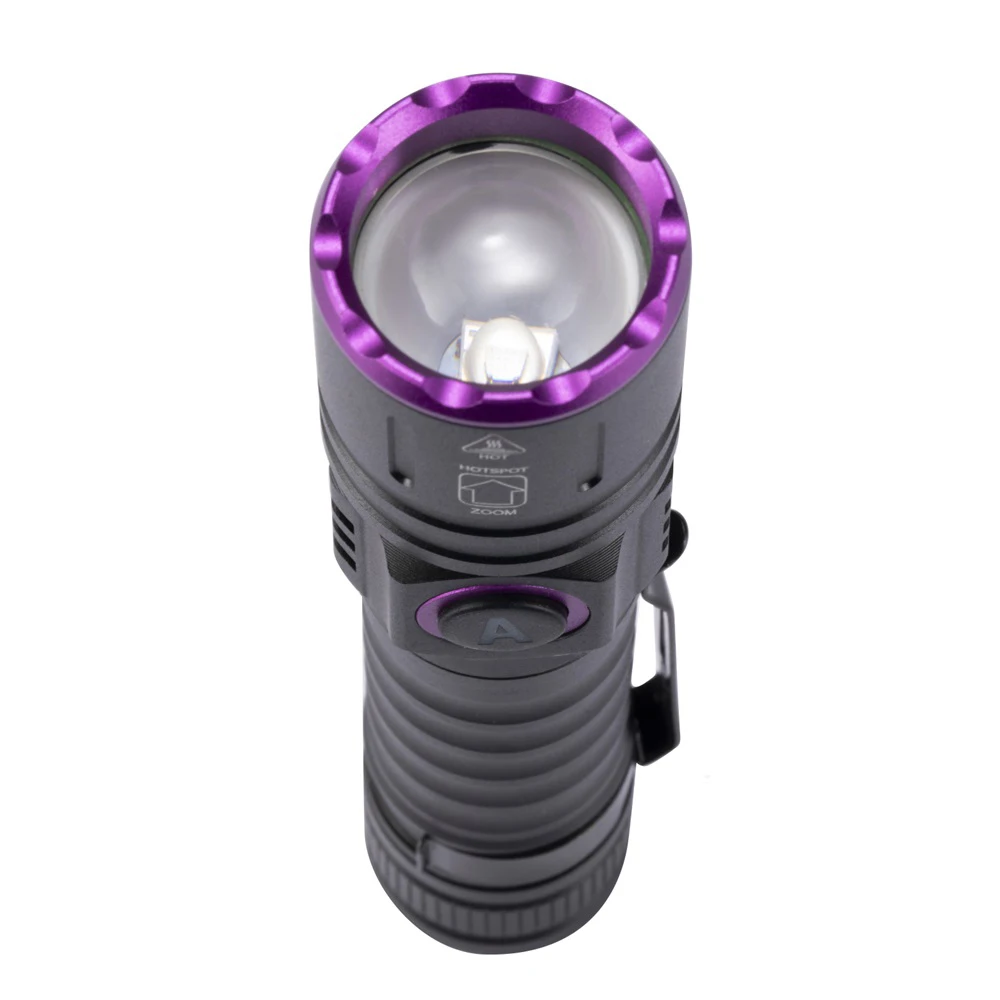 395nm UV Schwarzlicht Taschenlampe zoombare USB wiederauf ladbare Schwarzlicht mit Taschen clip für Hund Urin/Skorpione