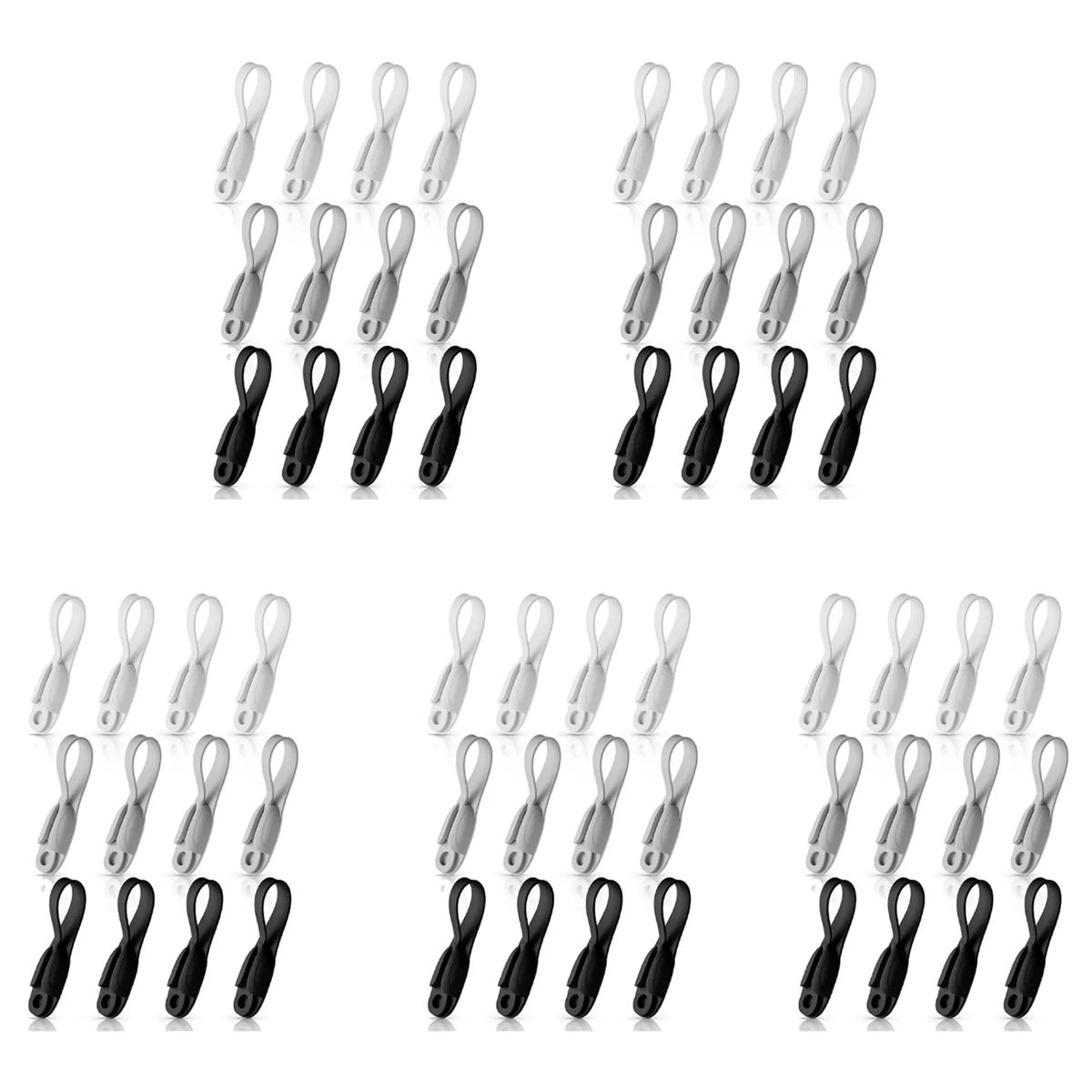 

60 Pcs Cord Bundlers Cord Organizer for Appliances, Self Adhesive Kitchen Appliance Cord Holder(Black, White, Gray)