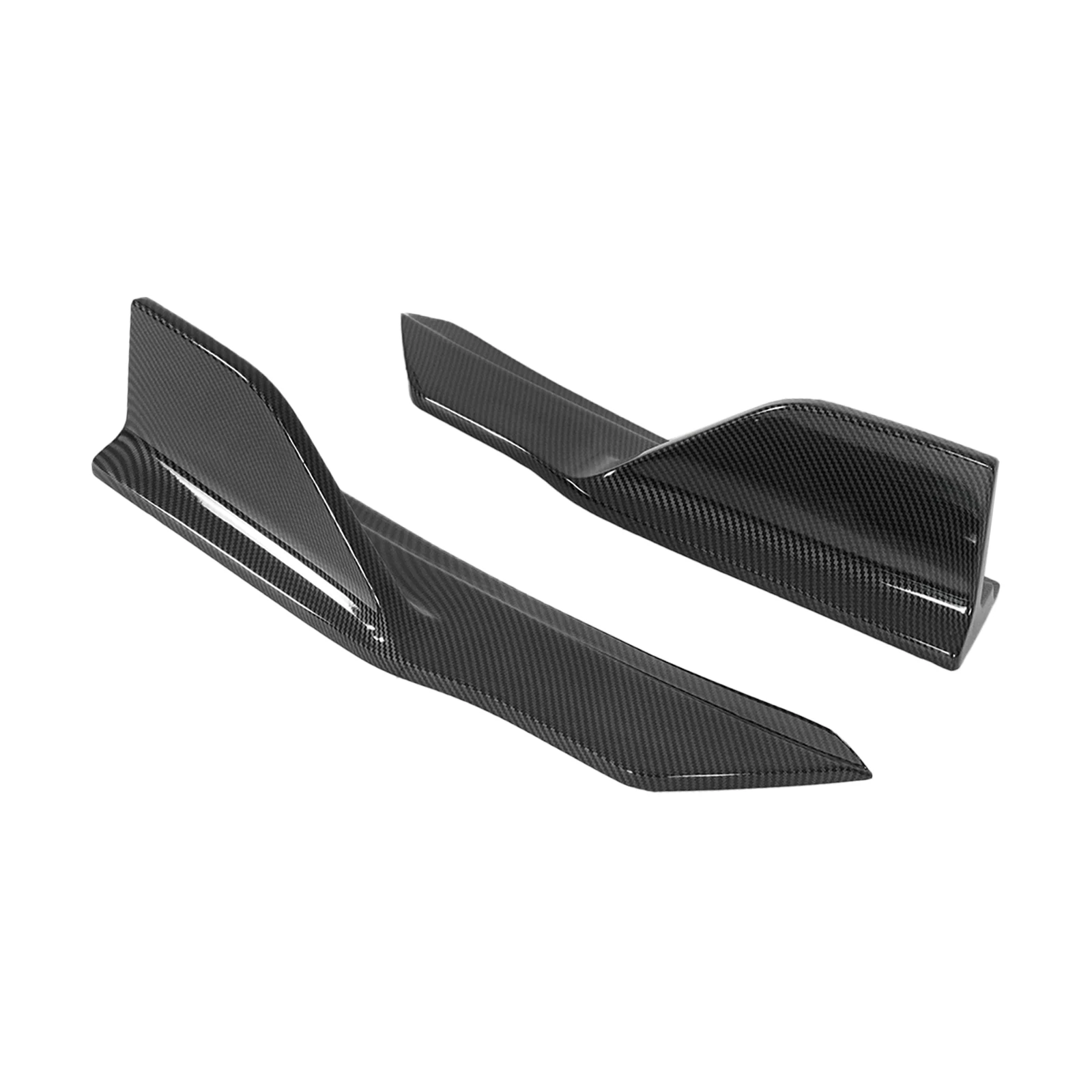 For Kia Stinger 2018-2023 A Pair Of Rear Bumper Corner Diffuser Splitter Glossy Black Carbon Fiber Painted Accessories Body Kit view 5