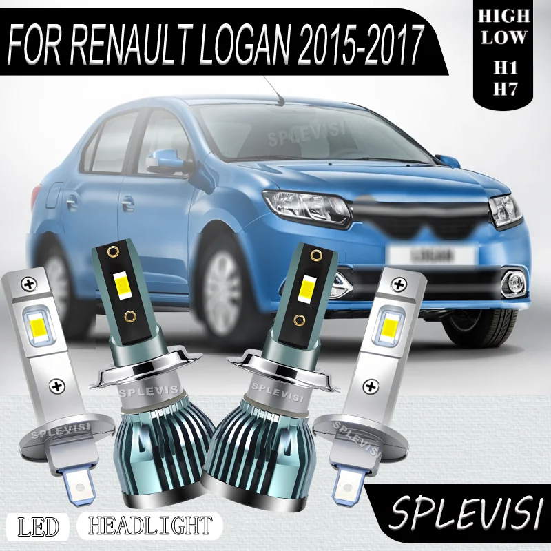 

Waterproof IP68 Lifespan 60000hrs 2 year warranty Plug and Play 12v headlight high low beam LED For Renault Logan 2015 2016 2017