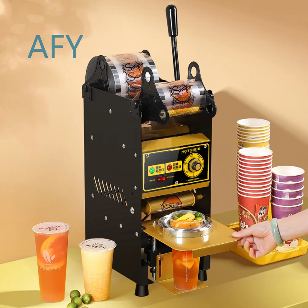 Hand Pressure Cup Sealer for Commercial Use Manual Milk Tea Drink Sealing Machine for Beverage Cups Coffee Tea Packaging