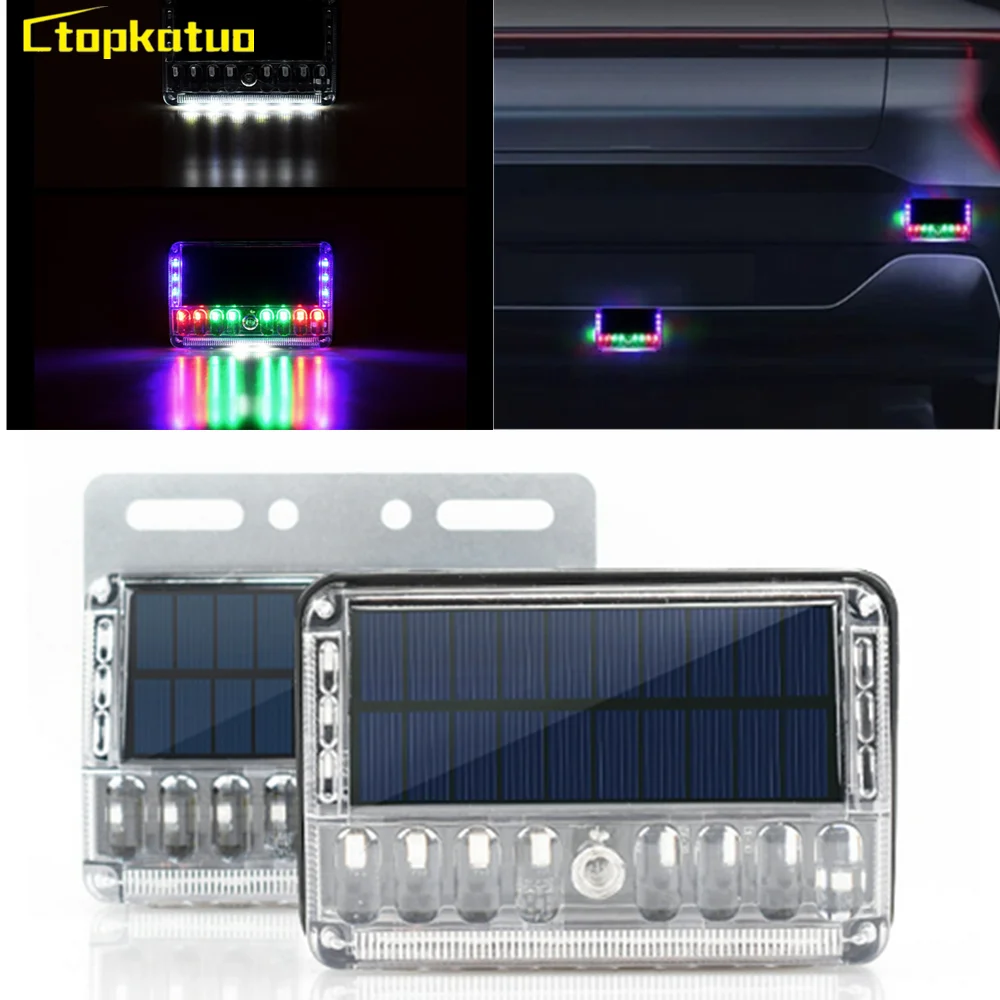 

20LED Touch Car Light Solar Wireless Truck LED Strobe Light RGB Magnet Alarm Warning Anti-rear-end Signal Lamp for Motorcycle