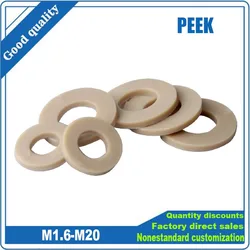 2/10pcs M2 M2.5 M3 M3.5 M4 M5 M6 M8 M10 M12 M14 - M16 M36 PEEK High-strength High-temperature Resistant Flat Washer Plain Gasket