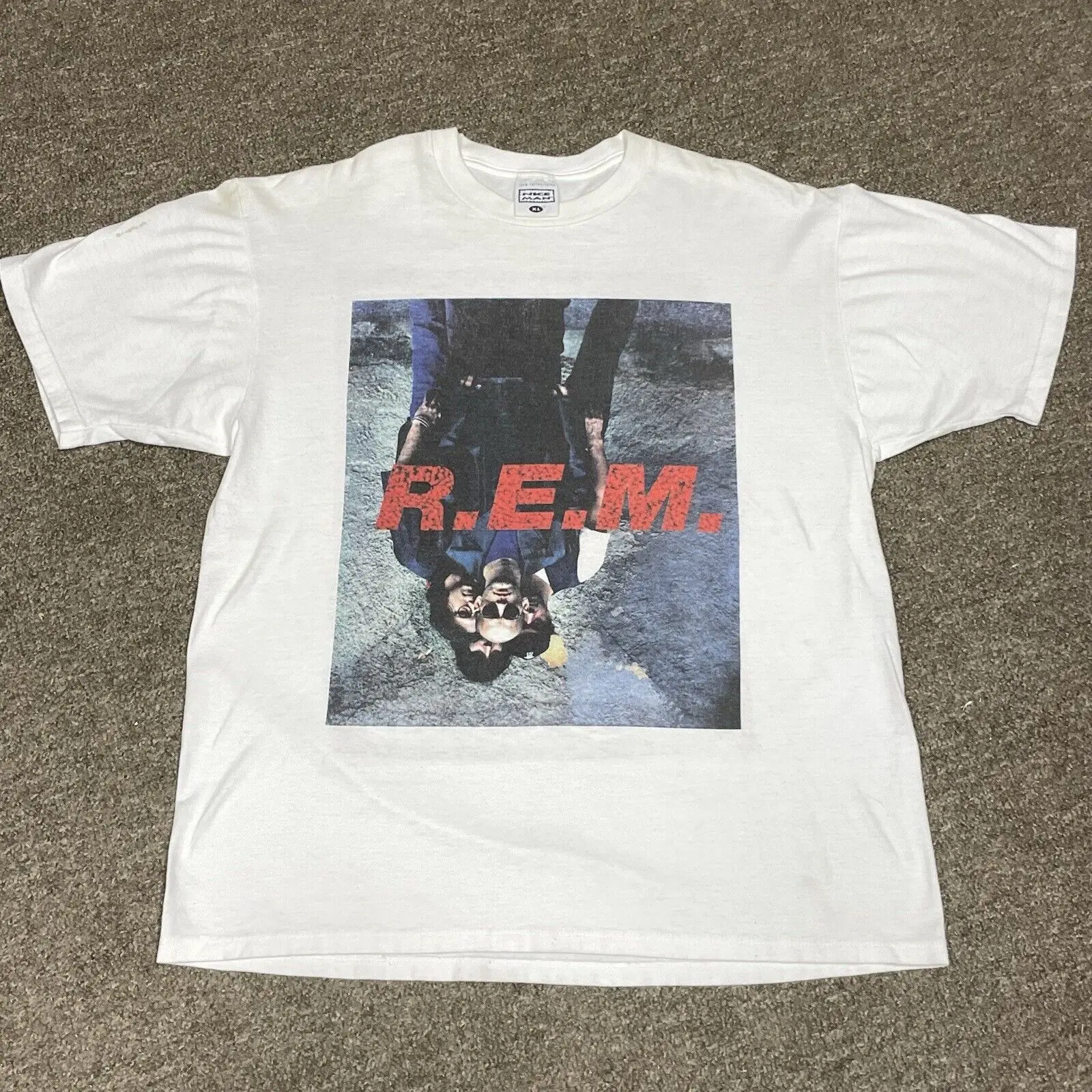 Vintage 90S Rem T Shirt Size Xl Monster Band Pop Alternative Rock Tour 1995