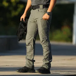 Men's IX5 Tactical Military Pants Multi-pockets Army Field Combat Work Cargo Trousers Outdoor Waterproof Sports Hiking Pants
