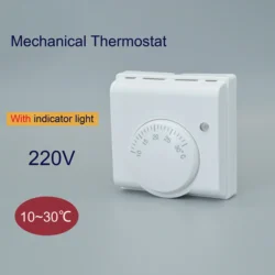 1PC/5PCS 220V 10℃-30℃ Room Mechanical Thermostat Temperature Control Gas Boiler Underfloor Heating