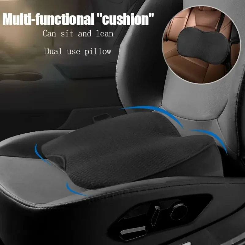 

G Lumbar Pillow Car Seat Cushion Thickened Seat Raising Car Cushion Pad Memory Cotton Universal Driver Breathable Pad Automobile
