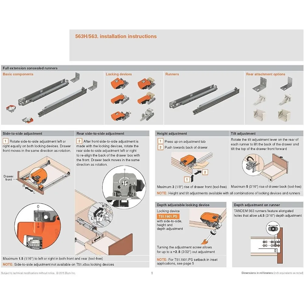 Prowadnica do szuflady o pełnym wysuwie, udźwig 227 kg (500 LB), długość 66 cm (26 cali), do zastosowań wymagających wysokiej wytrzymałości.