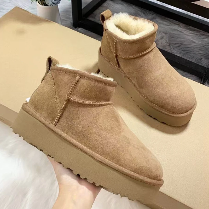 2025 nuevas botas de nieve para mujer, botas cálidas, zapatos informales para mujer, botas de mujer versátiles y cómodas a la moda, zapatos de mujer de suela gruesa