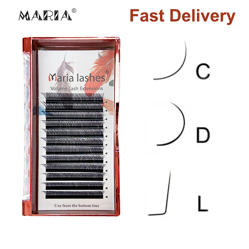 MARIA YY Shaped Eyelashes Clusters Beauty 0.07 Y Wire Type Brown Lashes Extension Makeup Naturally Soft D Curl Volume Fan