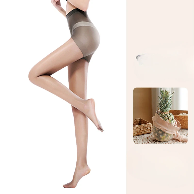 Kaus Kaki Nanas Ultra Tipis Musim Panas Wanita Pantyhose Ajaib Kaki Telanjang Pantyhose Hitam Pantyhose Sutra Anti Kait