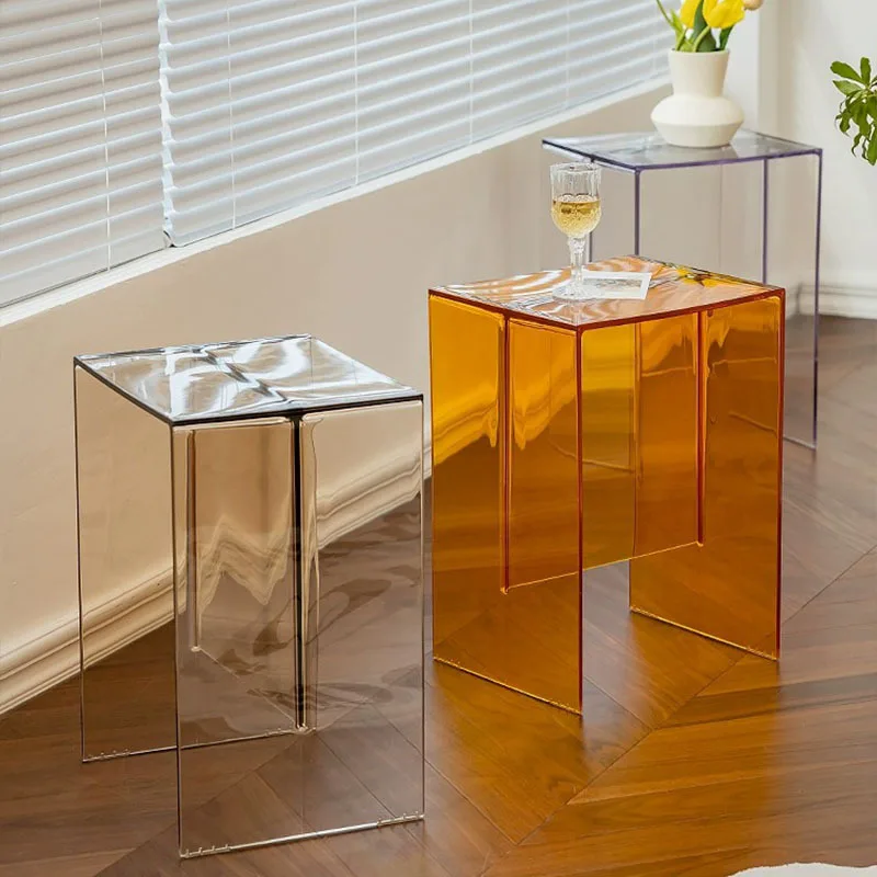 Acryl kleiner Couchtisch Wohnzimmer Haushalt transparente Sofaseite einfache Wohnung