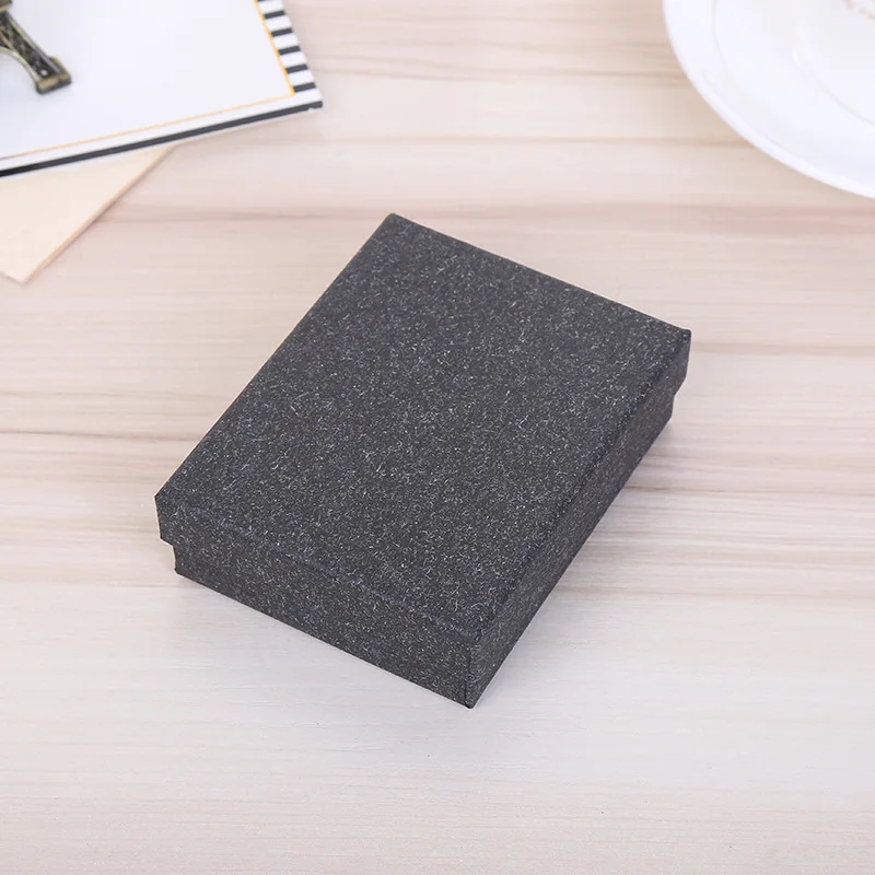 DoreenBeads Square Jewelry Boxes Packaging Box Bracelet Gift Box 9*7*3cm Green Black Goden Silver Color Valentine's Day 1 Piece