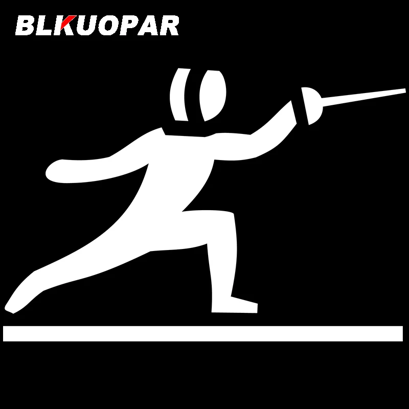 BLKUOPAR for Fencer Car Stickers Sunscreen Cartoon Decals Fashionable Scratch-Proof Laptop Refrigerator Decor Car Styling