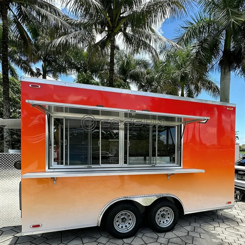 

COGSUN Fully Equipped Food Trailer with Full Kitchen Setup for Street Vendors Catering Business Events