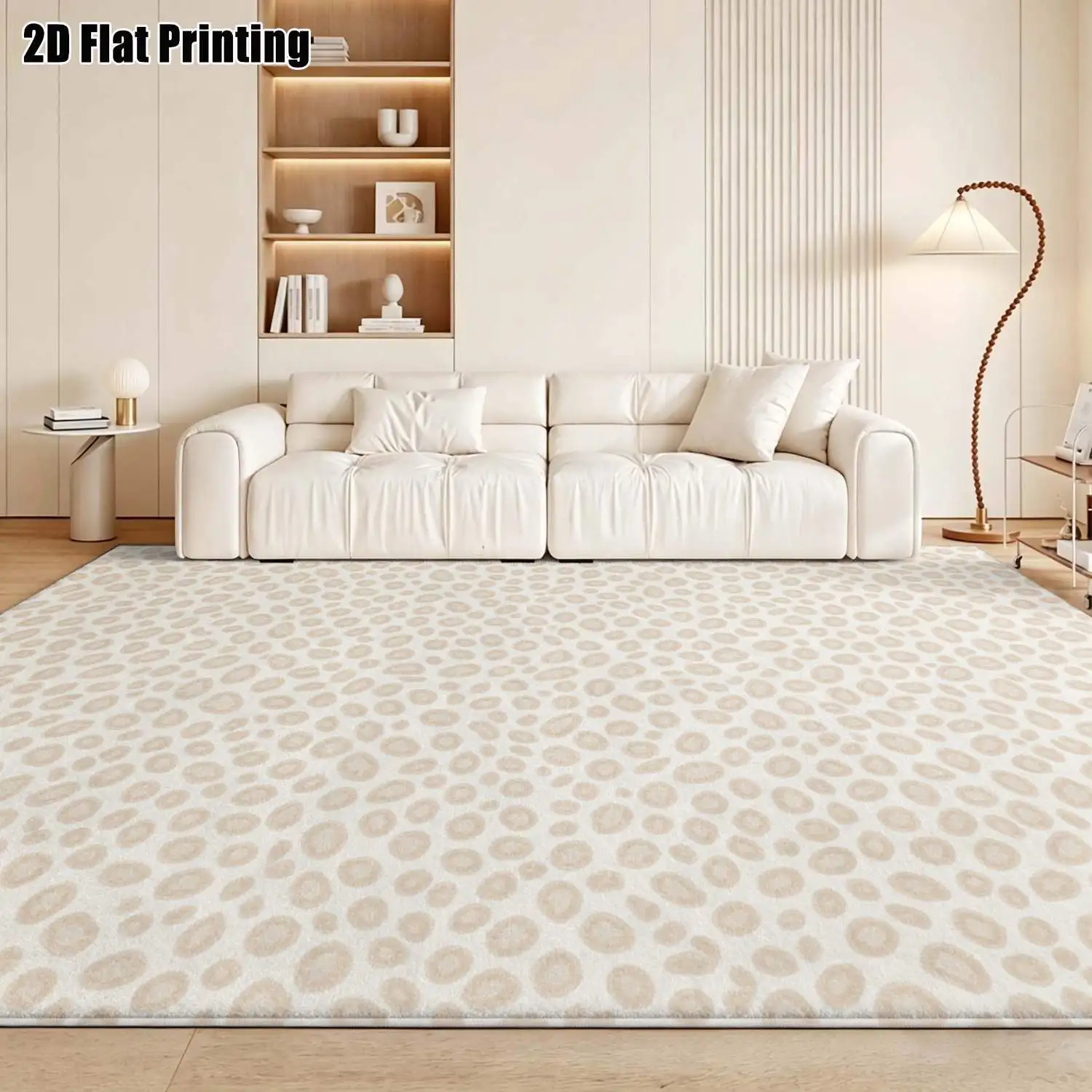 1Pc 2D Printed Carpet with Light Brown Spot Pattern, Nordic & Modern Minimalist Style, Home Decor Rug, Multi-Size, Machine Washable, Suitable for Entrance, Dining Room, Bedroom, Living Room Etc