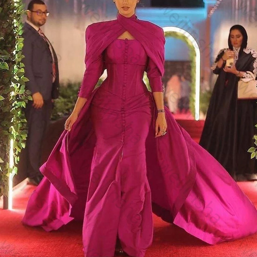 Luxury Mermaid Evening Dresses Elegant Backless Long Sleeves Dress Exquisite High Quality Prom Party Gowns for Women Customized