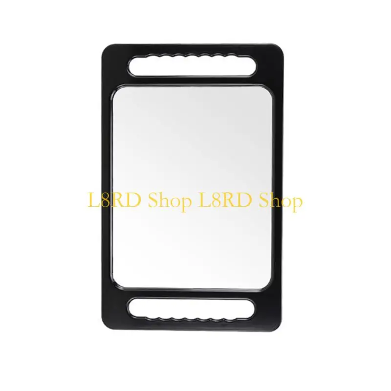 

L8RD Hand Mirror with Double Handle,Hand Held Mirror for Barbershop Salon Hair Mirror