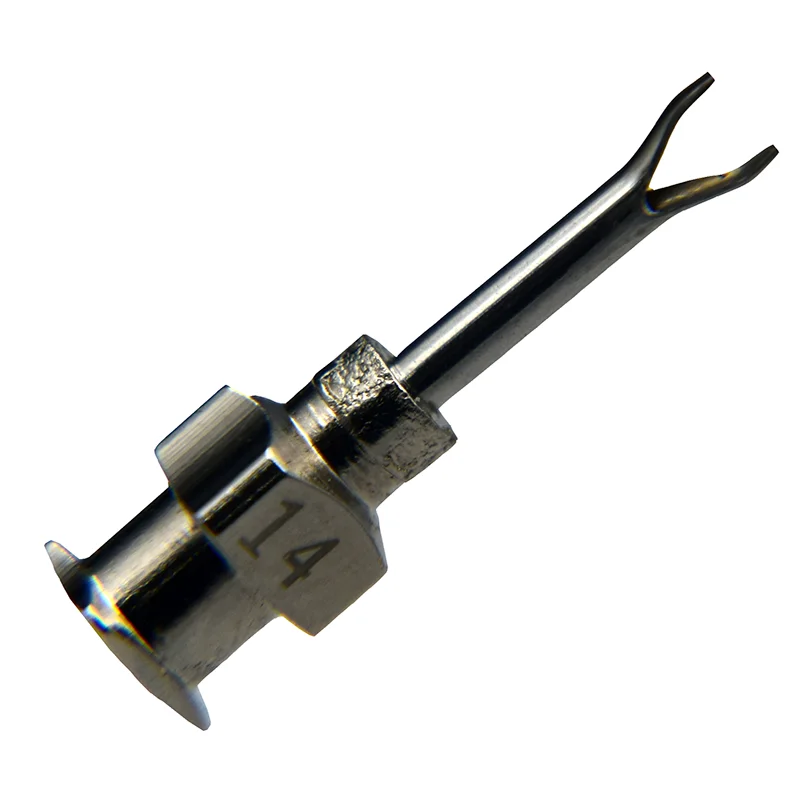 All-metal stainless steel needle, precision dispensing needle, stainless steel harpoon V-shaped needle