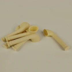 5PCS Model Ship Ventilation Pipe Length 49 70 90mm Simulation Vertical Vent Tubing Exhaust Duct Resin Assembly Boat Decoration