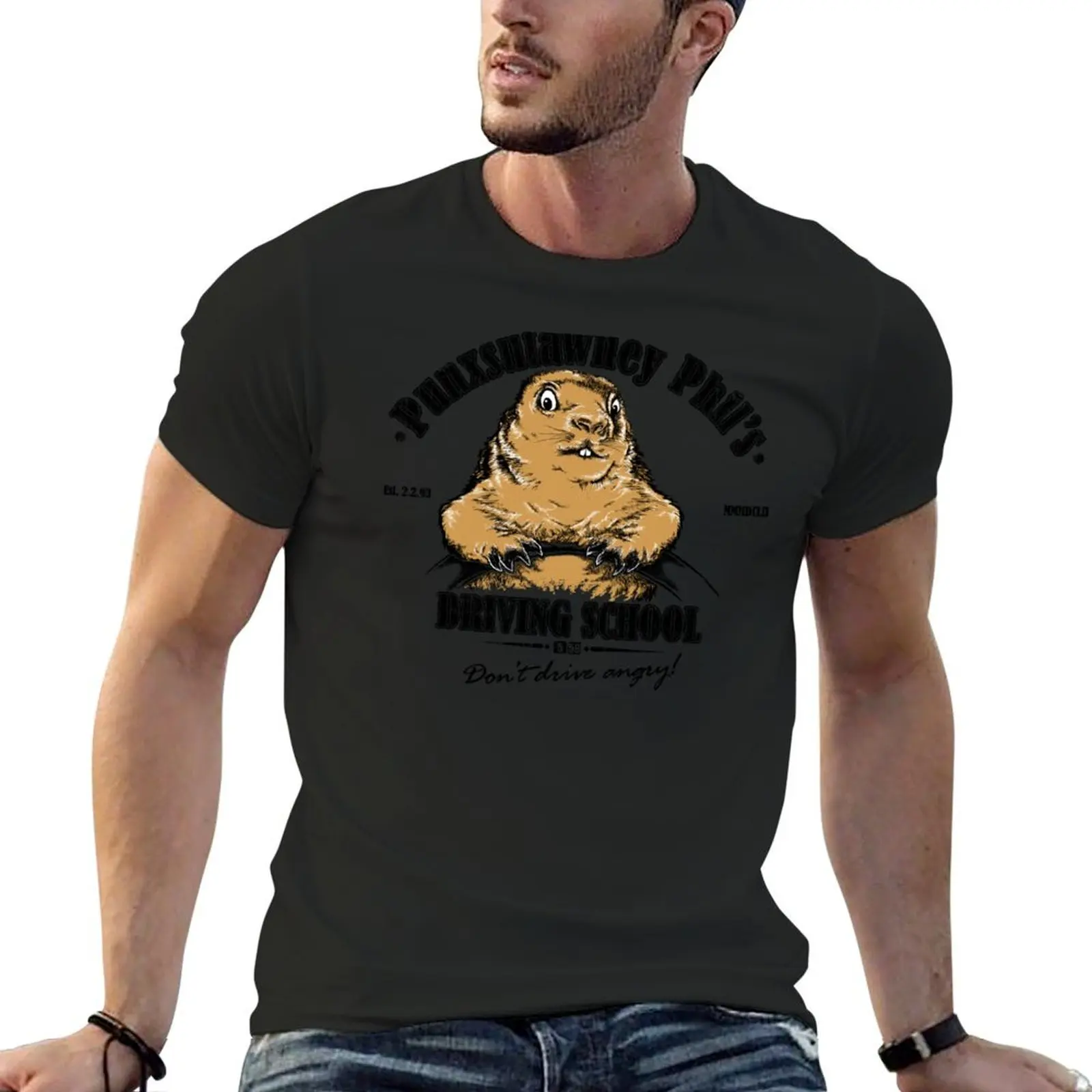 Punxsutawney Phil's Driving School T-Shirt graphics tees rapper graphic tees funny t shirts for men