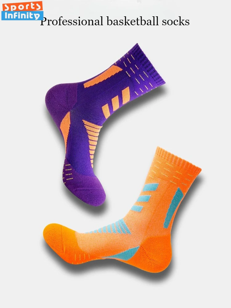 

Eur39-44 Professional Basketball Socks Men Sports Cosks Sweat Absorbent Breathable Outdoor Fitness Running Cycling Socks Man
